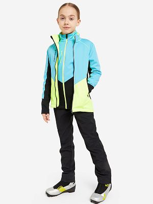 Превью  Куртка лыжная FISCHER Softshell Warm Jr Бирюзовый